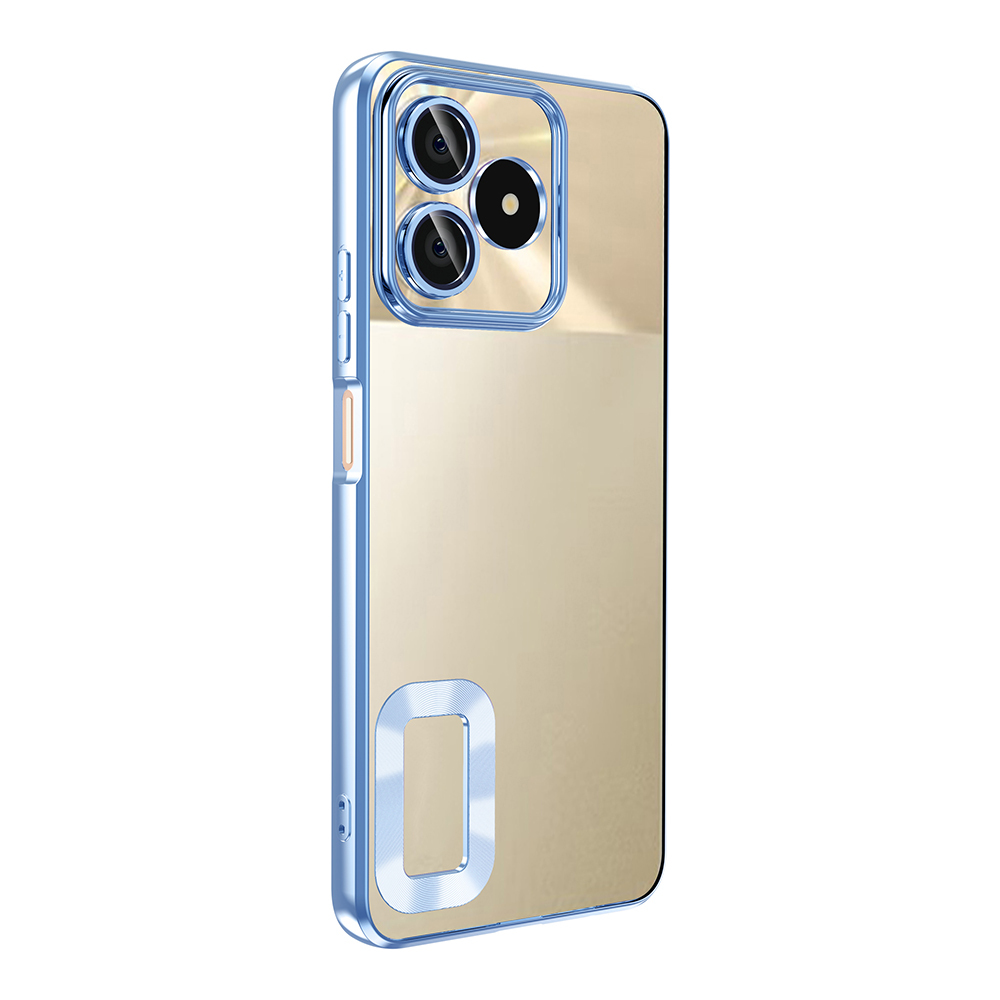 Realme Note 50 Uyumlu Kılıf Silikon Kamera Korumalı Renkli Şeritli Logo Gösteren Zore Omega Kapak - 1