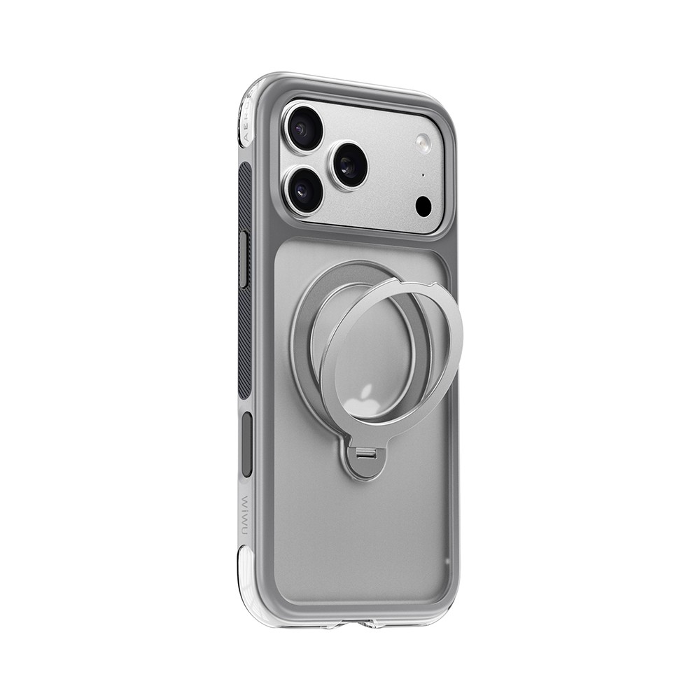 Apple iPhone 17 Pro Max Uyumlu Kılıf Wiwu AS-203 AeroShield Ultra Serisi M-safe Şarj Özellikli Airbag Tasarımlı Standlı Kapak - 1