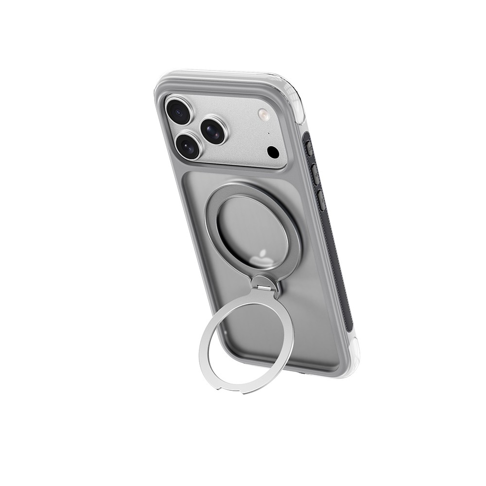 Apple iPhone 17 Pro Max Uyumlu Kılıf Wiwu AS-203 AeroShield Ultra Serisi M-safe Şarj Özellikli Airbag Tasarımlı Standlı Kapak - 6