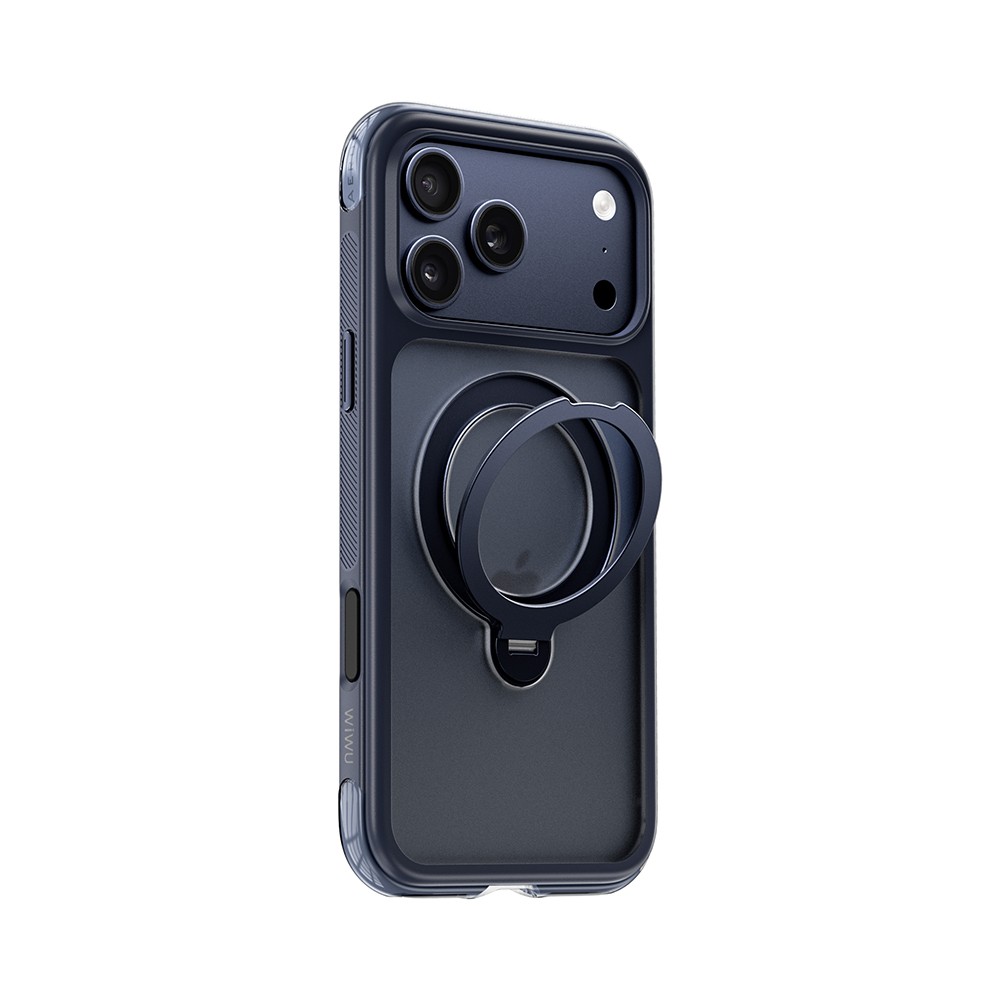 Apple iPhone 17 Pro Max Uyumlu Kılıf Wiwu AS-203 AeroShield Ultra Serisi M-safe Şarj Özellikli Airbag Tasarımlı Standlı Kapak - 1
