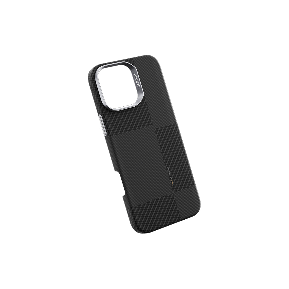 Apple iPhone 16 Pro Max Uyumlu Kılıf Magsafe Şarj Özellikli 600D Metal Kamera Çerçeveli Raptic Aramid Fiber Croxx Mondrian Serisi Kapak - 1