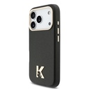 Apple iPhone 17 Pro Uyumlu Kılıf Karl Lagerfeld Orjinal Lisanslı M-safe Şarj Özellikli Gold Kamera Çerçeveli KHEAD Metal Logolu PU Deri Kapak - 1