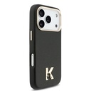Apple iPhone 17 Pro Uyumlu Kılıf Karl Lagerfeld Orjinal Lisanslı M-safe Şarj Özellikli Gold Kamera Çerçeveli KHEAD Metal Logolu PU Deri Kapak - 3