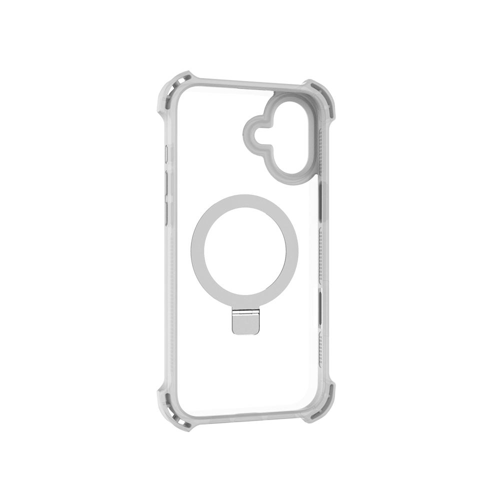 Apple iPhone 16 Uyumlu Kılıf Magsafe Şarj Özellikli Raptic Dual Serisi Şeffaf Standlı Kapak - 6