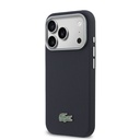 Apple iPhone 17 Pro Uyumlu Kılıf Lacoste Orjinal Lisanslı M-Safe Şarj Özellikli PVC Yarı Pike Desenli Arka Yüzey İkonik Timsah Dokuma Logolu Kapak - 1