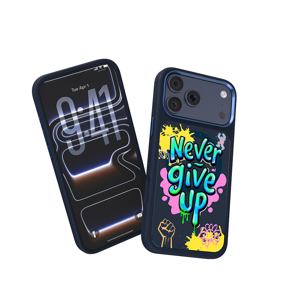 Apple iPhone 17 Pro Uyumlu Kılıf M-safe Şarj Özellikli 3D Baskılı Tasarım Mutural Graffiti Serisi Kapak - 8