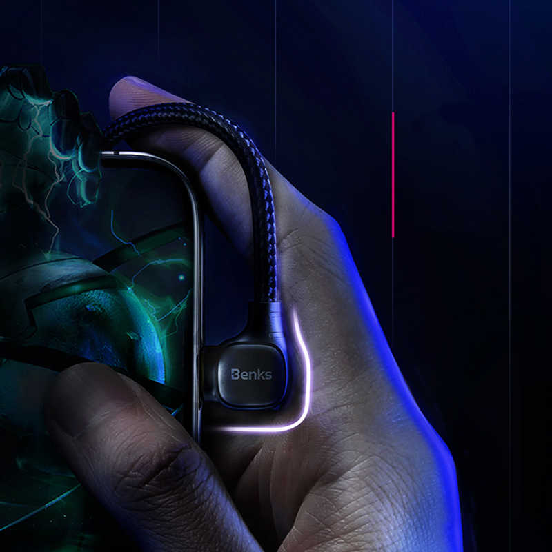 Benks M15 MFI Dual Right-Angle Fast Charging Kablo - 1
