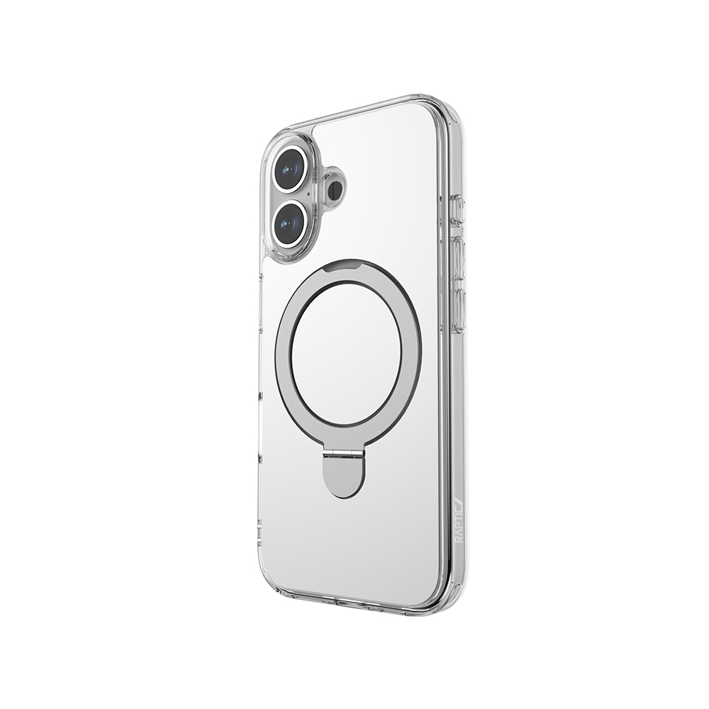 Apple iPhone 16 Uyumlu Kılıf Magsafe Şarj Özellikli Raptic Air Stand Serisi Aynalı Arka Yüzey Standlı Kapak - 5