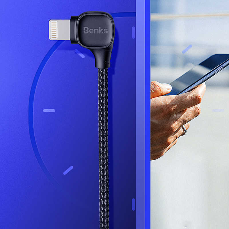 Benks M15 MFI Dual Right-Angle Fast Charging Kablo - 2