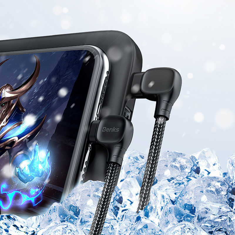 Benks M15 MFI Dual Right-Angle Fast Charging Kablo - 5