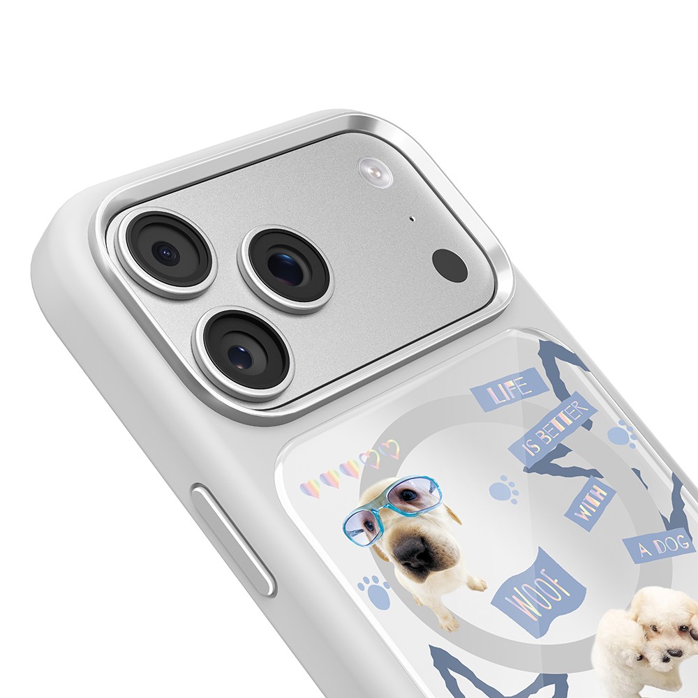 Apple iPhone 17 Pro Uyumlu Kılıf M-safe Şarj Özellikli 3D Baskılı Tasarım Mutural The Dog Serisi Kapak - 2