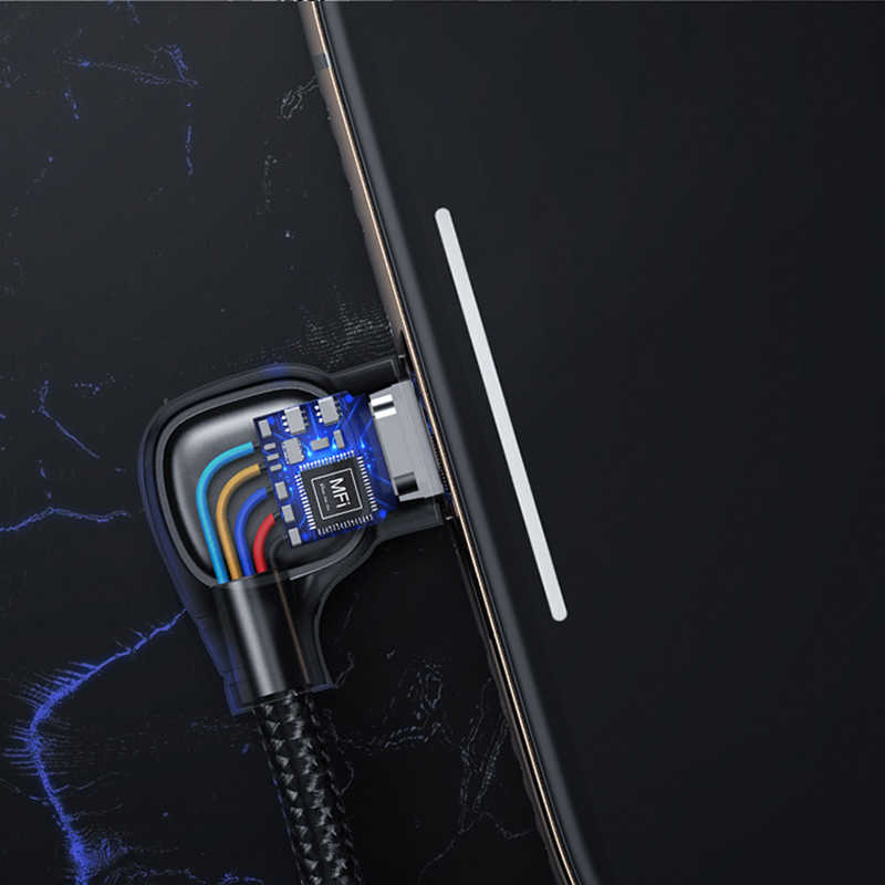 Benks M15 MFI Dual Right-Angle Fast Charging Kablo - 6