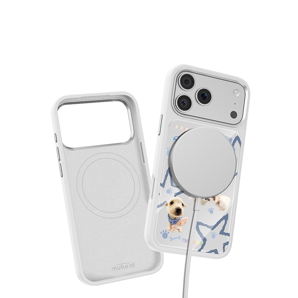 Apple iPhone 17 Pro Uyumlu Kılıf M-safe Şarj Özellikli 3D Baskılı Tasarım Mutural The Dog Serisi Kapak - 6