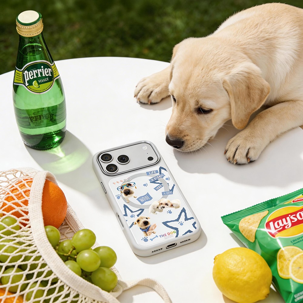 Apple iPhone 17 Pro Uyumlu Kılıf M-safe Şarj Özellikli 3D Baskılı Tasarım Mutural The Dog Serisi Kapak - 9