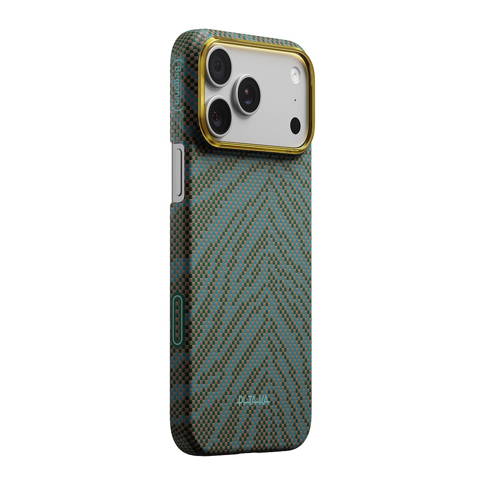 Apple iPhone 17 Pro Uyumlu Kılıf M-safe Şarj Özellikli Aramid Fiber Pitaka Breath of Veins Serisi Kapak - 1