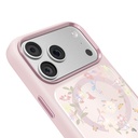 Apple iPhone 17 Pro Uyumlu Kılıf M-safe Şarj Özellikli Çiçek Tasarımlı Mutural Flower Serisi Kapak - 6