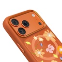 Apple iPhone 17 Pro Uyumlu Kılıf M-safe Şarj Özellikli Çiçek Tasarımlı Mutural Flower Serisi Kapak - 6