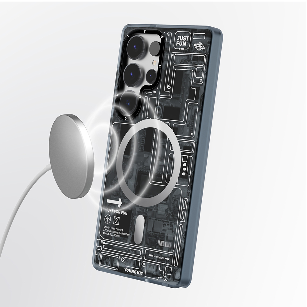 Samsung Galaxy S25 Uyumlu Ultra Kılıf Magsafe Şarj Özellikli YoungKit Technology Serisi Kapak - 6