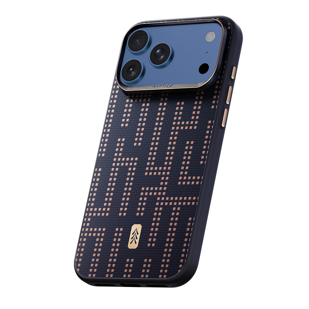 Apple iPhone 17 Pro Uyumlu Kılıf M-safe Şarj Özellikli Raptic Aramid Dual Grid Serisi Kapak - 1
