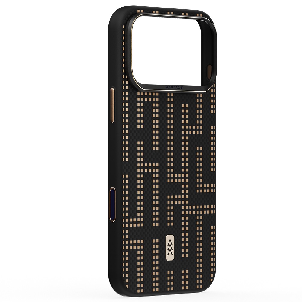 Apple iPhone 17 Pro Uyumlu Kılıf M-safe Şarj Özellikli Raptic Aramid Dual Grid Serisi Kapak - 7