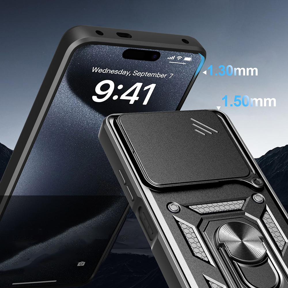 Realme Note 60 Kılıf Magnetik Standlı Kamera Korumalı Zore Sürgülü Vega Kapak - 5