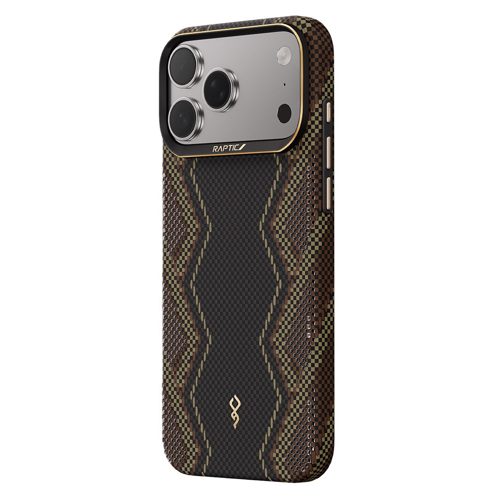 Apple iPhone 17 Pro Uyumlu Kılıf M-safe Şarj Özellikli Raptic Aramid Skin Scepter Serisi Kapak - 4