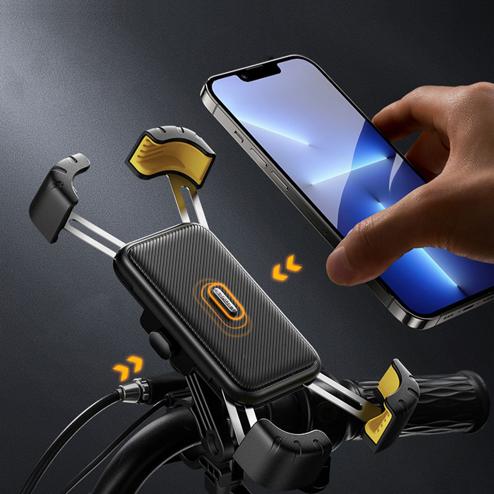 Lenyes CR169 Sarsıntı Önleyici 360 Derece Ayarlanabilir Bisiklet ve Motosiklet Telefon Tutucu - 3