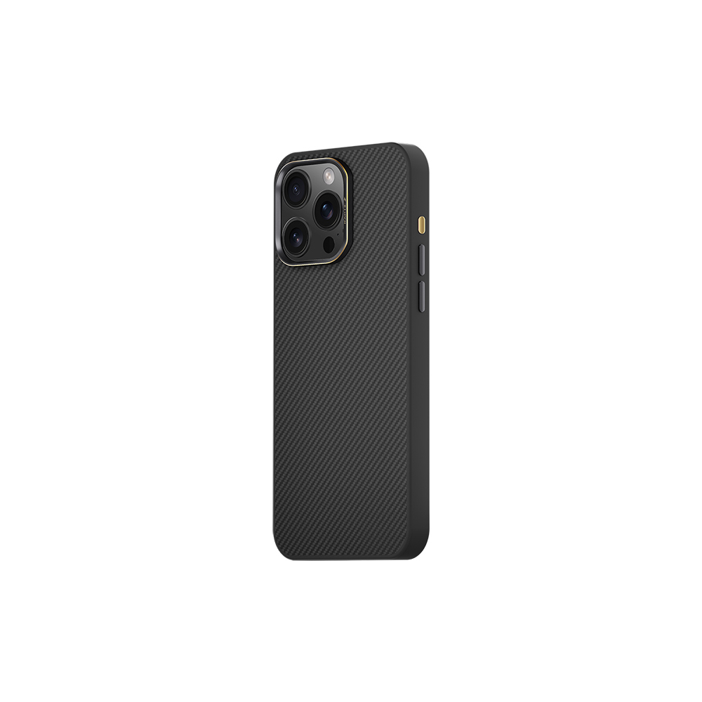 Apple iPhone 16 Pro Max Uyumlu Kılıf Magsafe Şarj Özellikli 600D Metal Kamera Çerçeveli Raptic Aramid Fiber Serisi Kapak - 1
