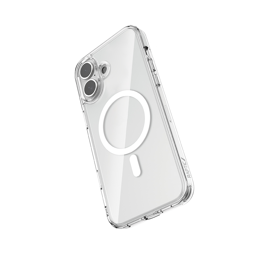 Apple iPhone 16 Uyumlu Kılıf Magsafe Şarj Özellikli Raptic Crystal MagSafe Serisi Şeffaf Kapak - 1