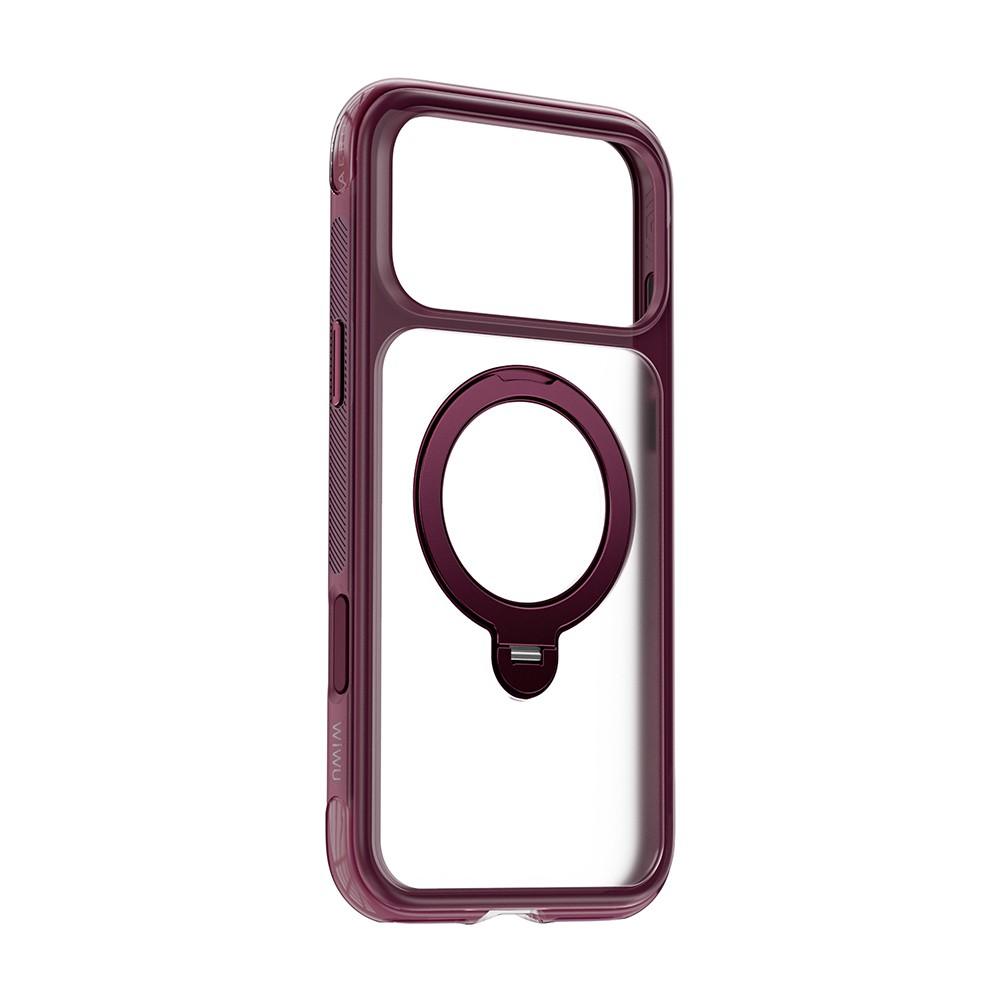 Apple iPhone 17 Pro Uyumlu Kılıf Wiwu AS-203 AeroShield Ultra Serisi M-safe Şarj Özellikli Airbag Tasarımlı Standlı Kapak - 7