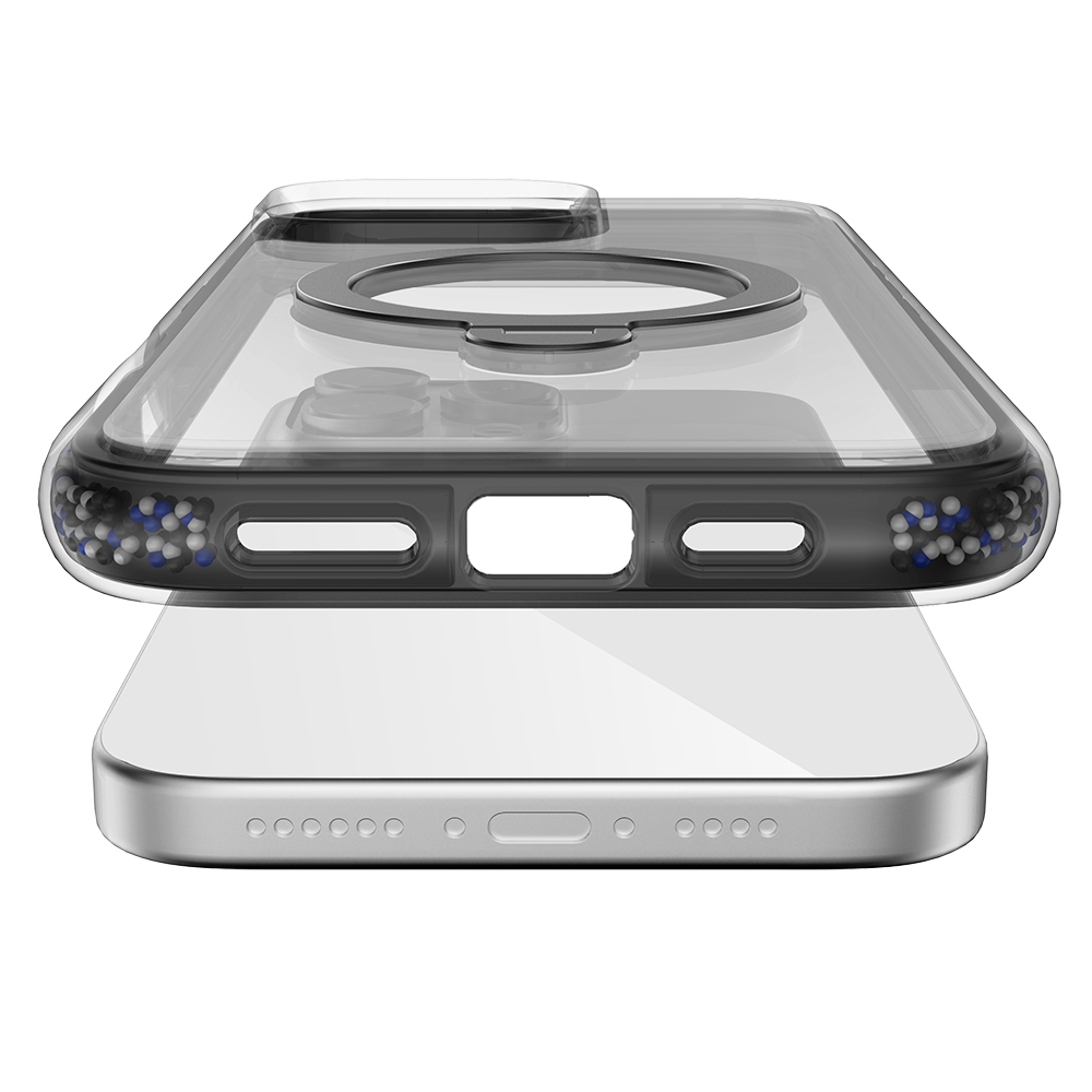 Apple iPhone 16 Pro Uyumlu Kılıf Magsafe Şarj Özellikli Raptic AirJoy Serisi Boncuk Tasarımlı 360 Derece Dönebilen Standlı Kapak - 3