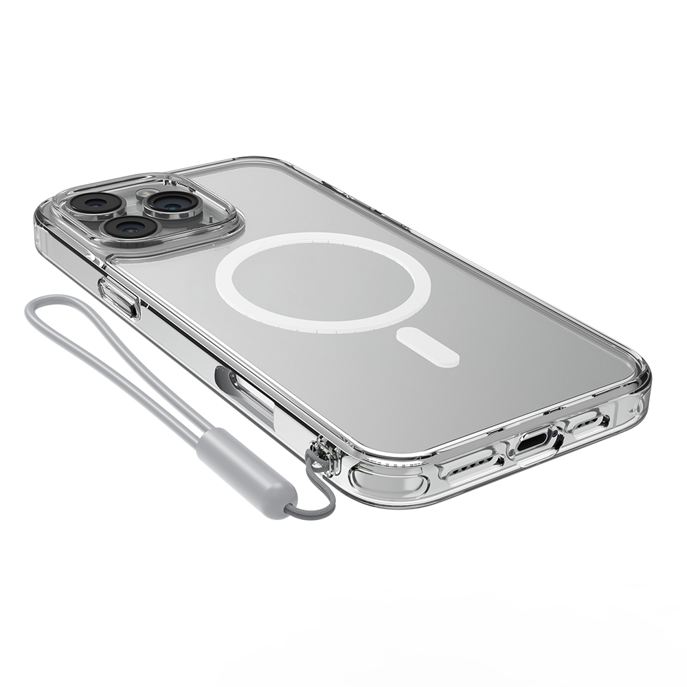 Apple iPhone 16 Pro Max Uyumlu Kılıf Magsafe Şarj Özellikli Raptic Crystal MagSafe Serisi Şeffaf Kapak - 6