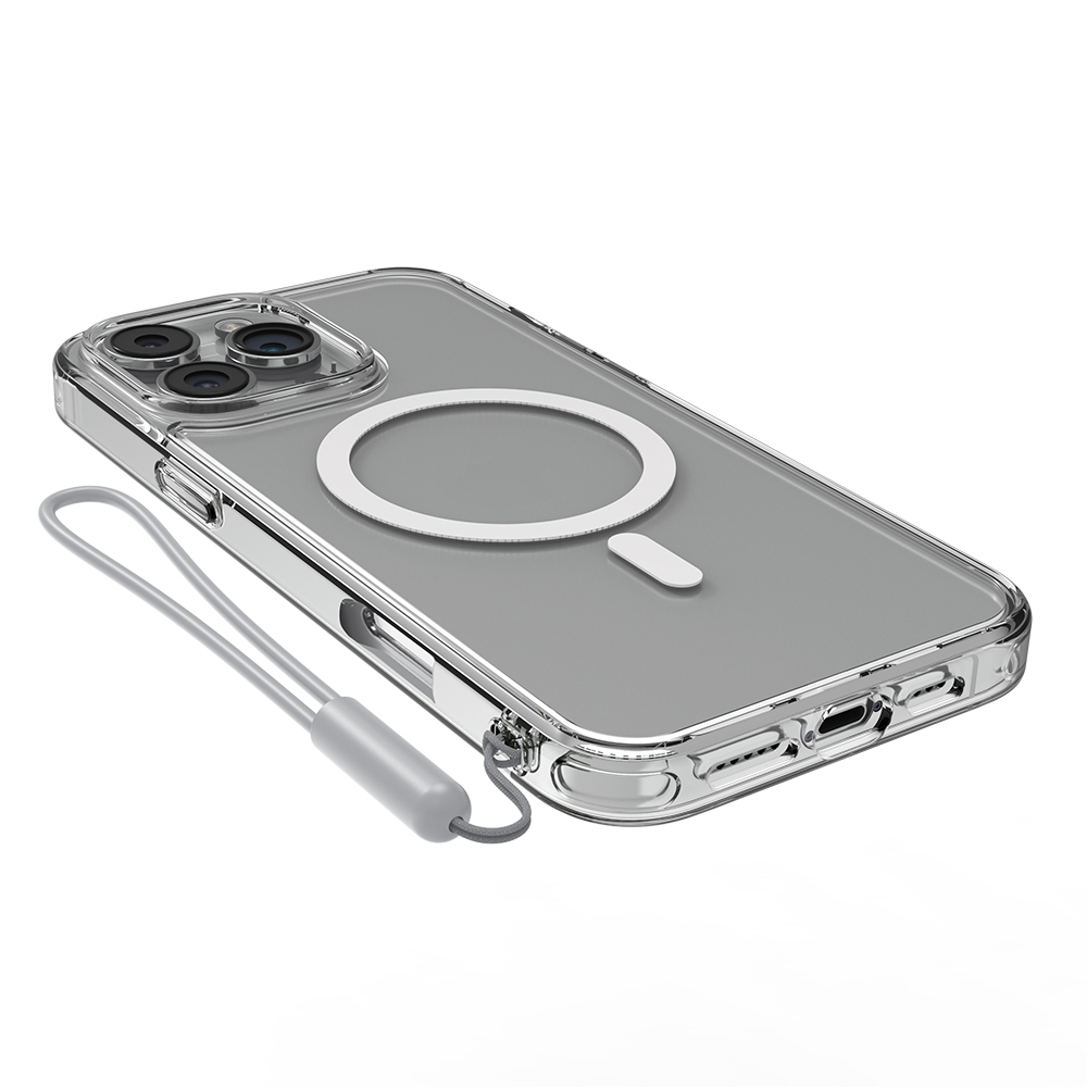 Apple iPhone 16 Pro Max Uyumlu Kılıf Magsafe Şarj Özellikli Raptic Crystal MagSafe Serisi Şeffaf Kapak - 7