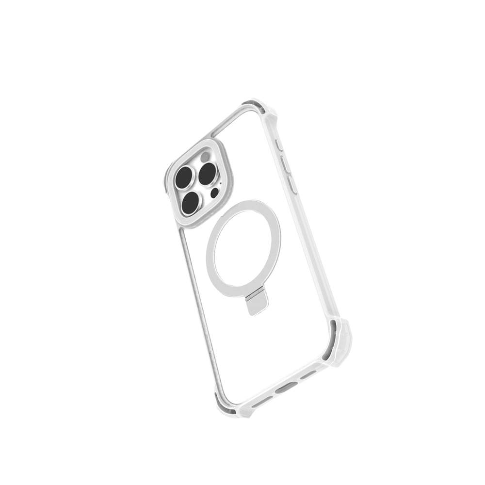 Apple iPhone 16 Pro Max Uyumlu Kılıf Magsafe Şarj Özellikli Raptic Dual Serisi Şeffaf Standlı Kapak - 8