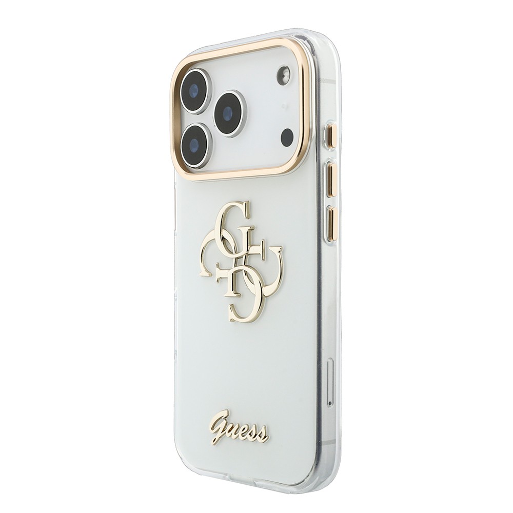 Apple iPhone 18 Pro Max Kılıf Guess Orjinal Lisanslı Yazı ve 4G Büyük Metal Logolu Silikon Kapak - 1