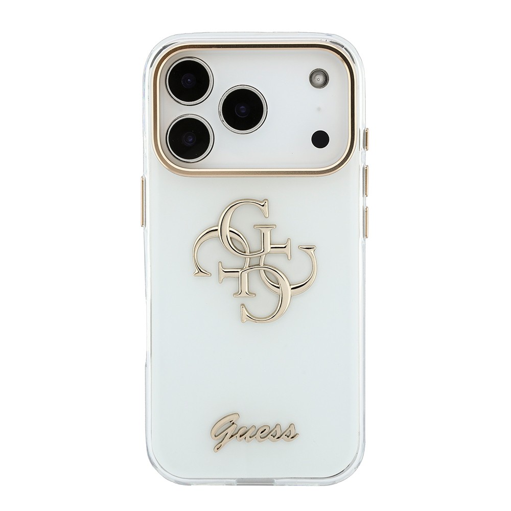 Apple iPhone 18 Pro Max Kılıf Guess Orjinal Lisanslı Yazı ve 4G Büyük Metal Logolu Silikon Kapak - 2