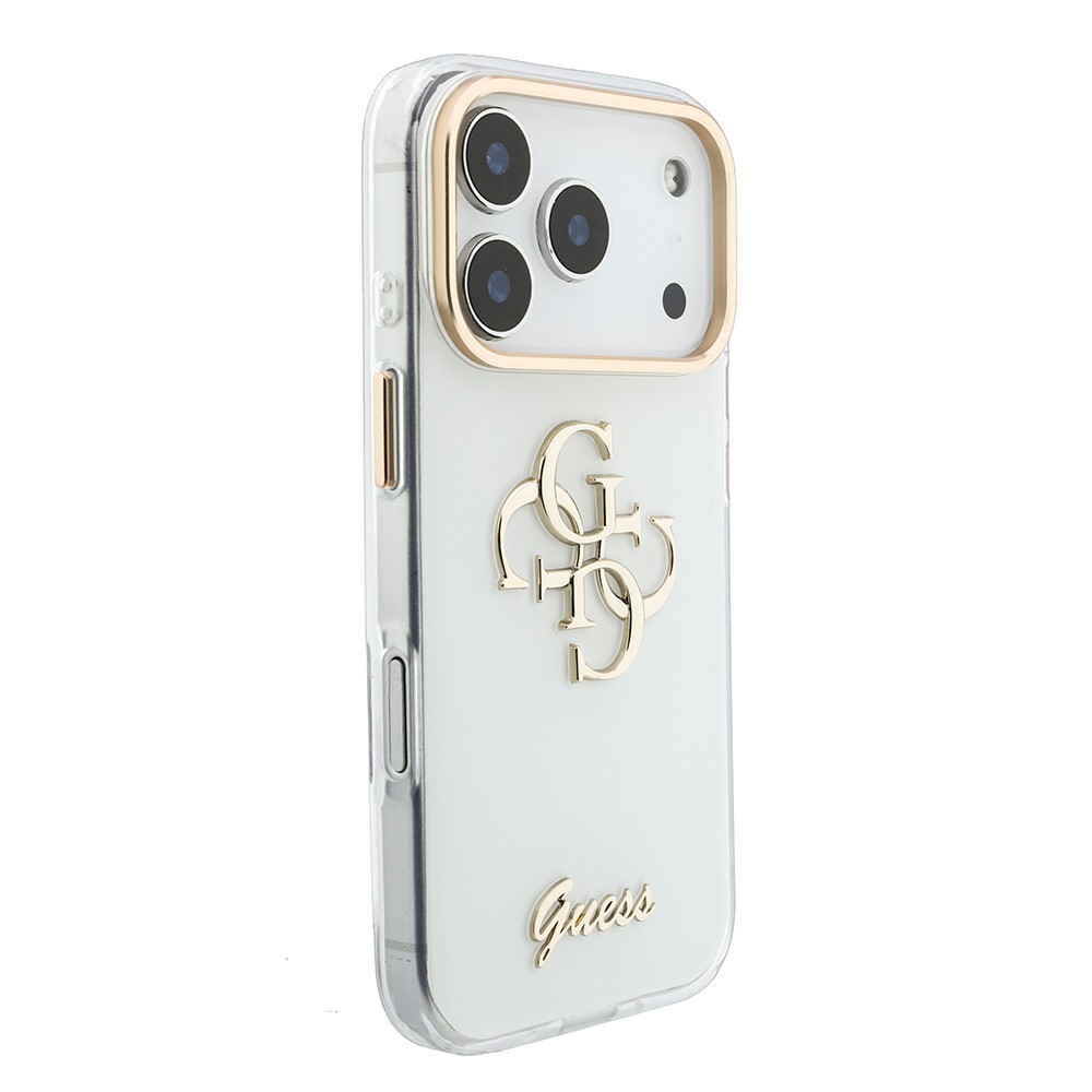 Apple iPhone 18 Pro Max Kılıf Guess Orjinal Lisanslı Yazı ve 4G Büyük Metal Logolu Silikon Kapak - 3