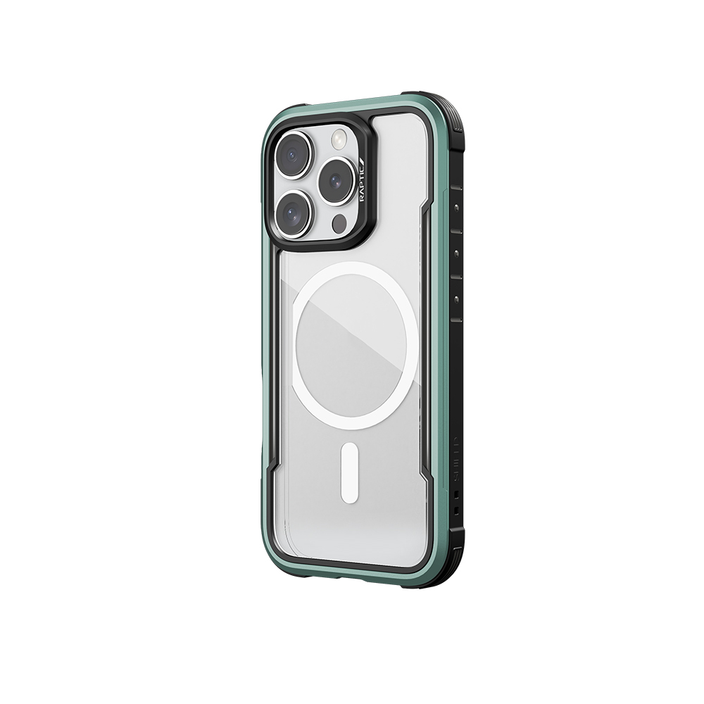 Apple iPhone 16 Pro Uyumlu Kılıf Magsafe Şarj Özellikli Airbagli Raptic Shield Serisi Şeffaf Arka Yüzey Kapak - 1