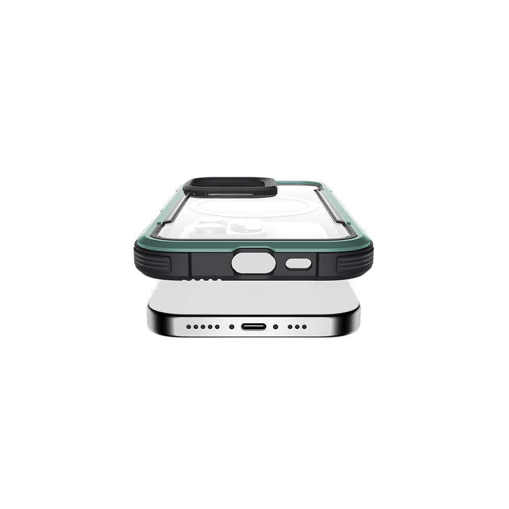 Apple iPhone 16 Pro Uyumlu Kılıf Magsafe Şarj Özellikli Airbagli Raptic Shield Serisi Şeffaf Arka Yüzey Kapak - 6