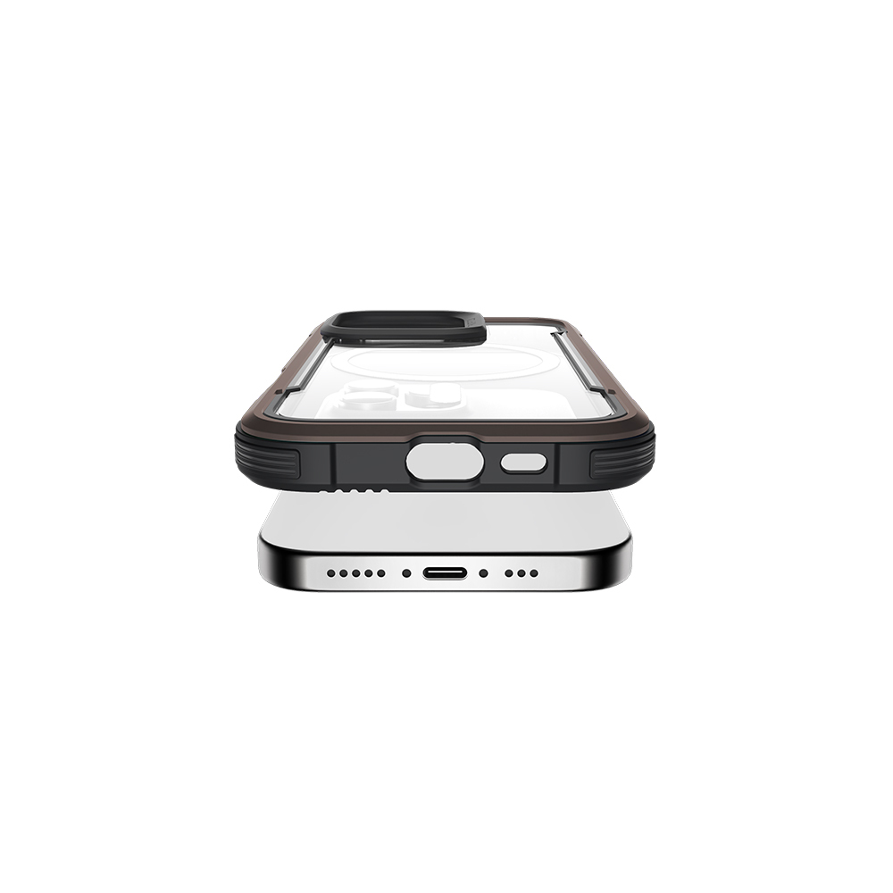 Apple iPhone 16 Pro Uyumlu Kılıf Magsafe Şarj Özellikli Airbagli Raptic Shield Serisi Şeffaf Arka Yüzey Kapak - 13