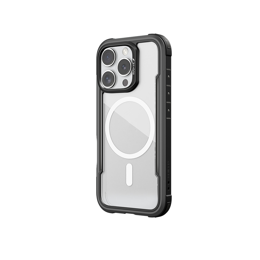 Apple iPhone 16 Pro Uyumlu Kılıf Magsafe Şarj Özellikli Airbagli Raptic Shield Serisi Şeffaf Arka Yüzey Kapak - 27