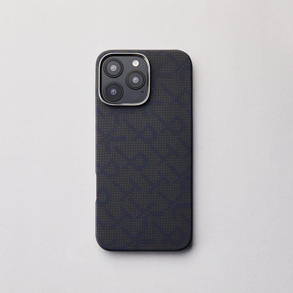 Apple iPhone 16 Pro Uyumlu Kılıf MagSafe Şarj Özellikli Aramid Fiber Pitaka Tactile Woven Monogram Serisi Kapak - 9