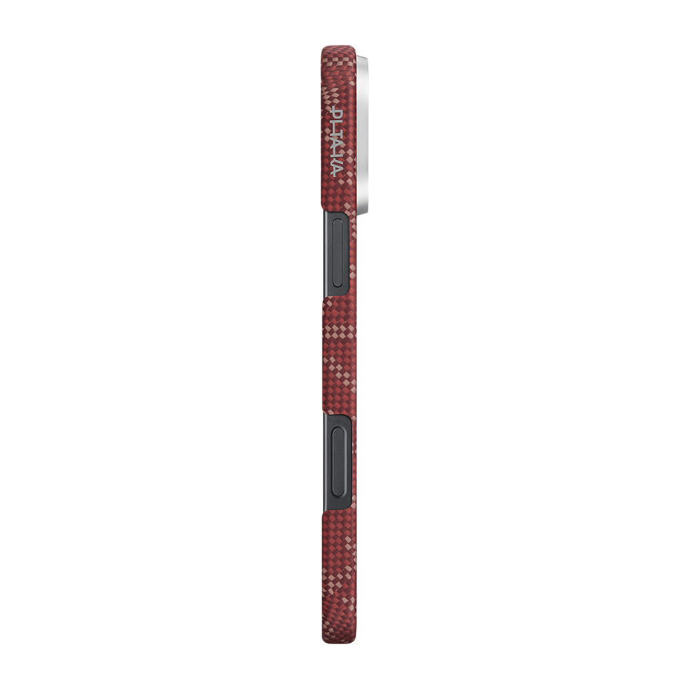 Apple iPhone 16 Pro Max Uyumlu Kılıf MagSafe Şarj Özellikli Aramid Fiber Pitaka Tactile Woven Monogram Serisi Kapak - 7
