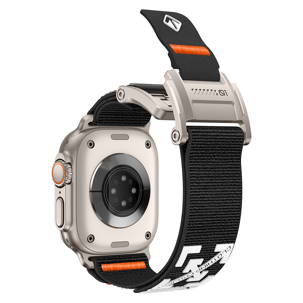 Apple Watch 7 45mm Uyumlu Zore KRD-154 Naylon Kumaş Hasır Örgülü Kordon - 5