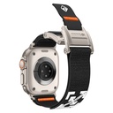 Apple Watch 7 45mm Uyumlu Zore KRD-154 Naylon Kumaş Hasır Örgülü Kordon - 5
