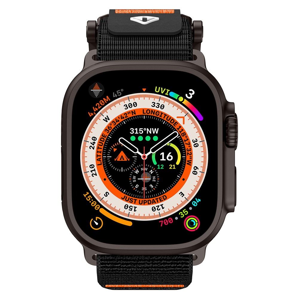 Apple Watch 7 45mm Uyumlu Zore KRD-154 Naylon Kumaş Hasır Örgülü Kordon - 2
