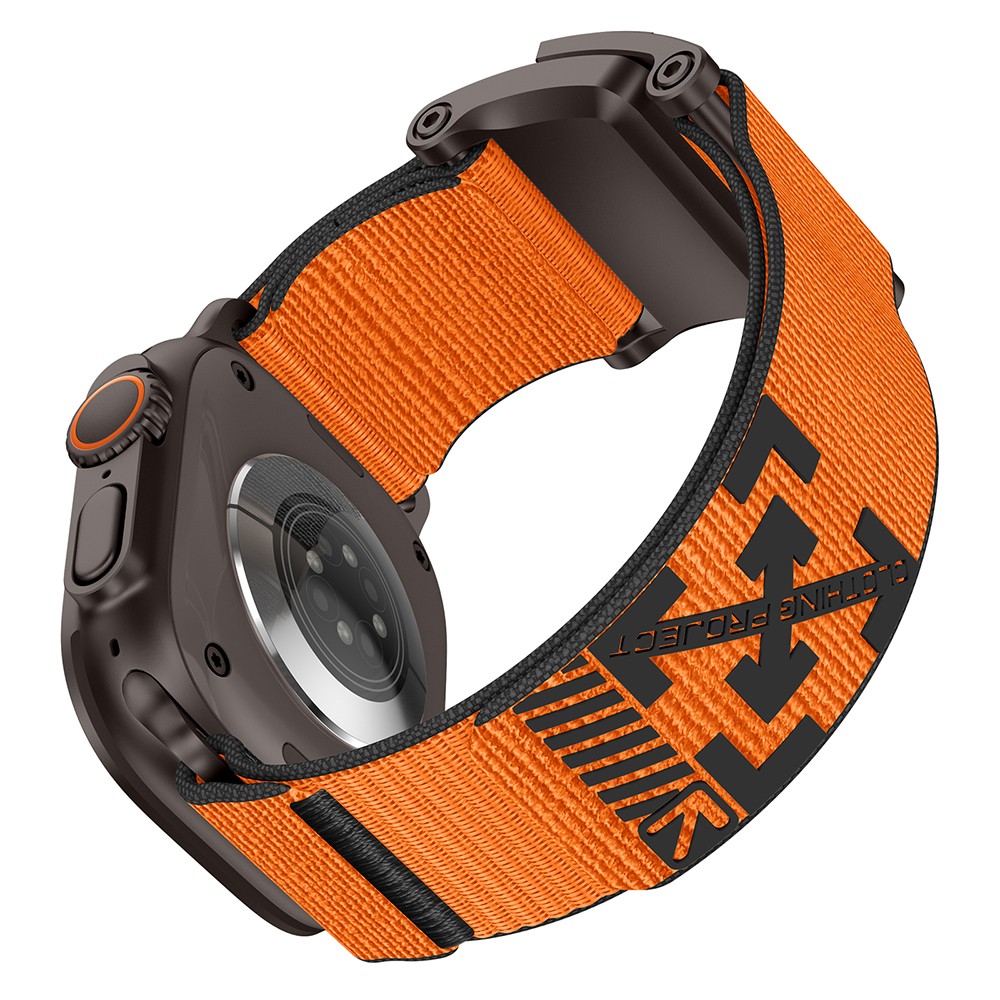 Apple Watch 7 45mm Uyumlu Zore KRD-154 Naylon Kumaş Hasır Örgülü Kordon - 6