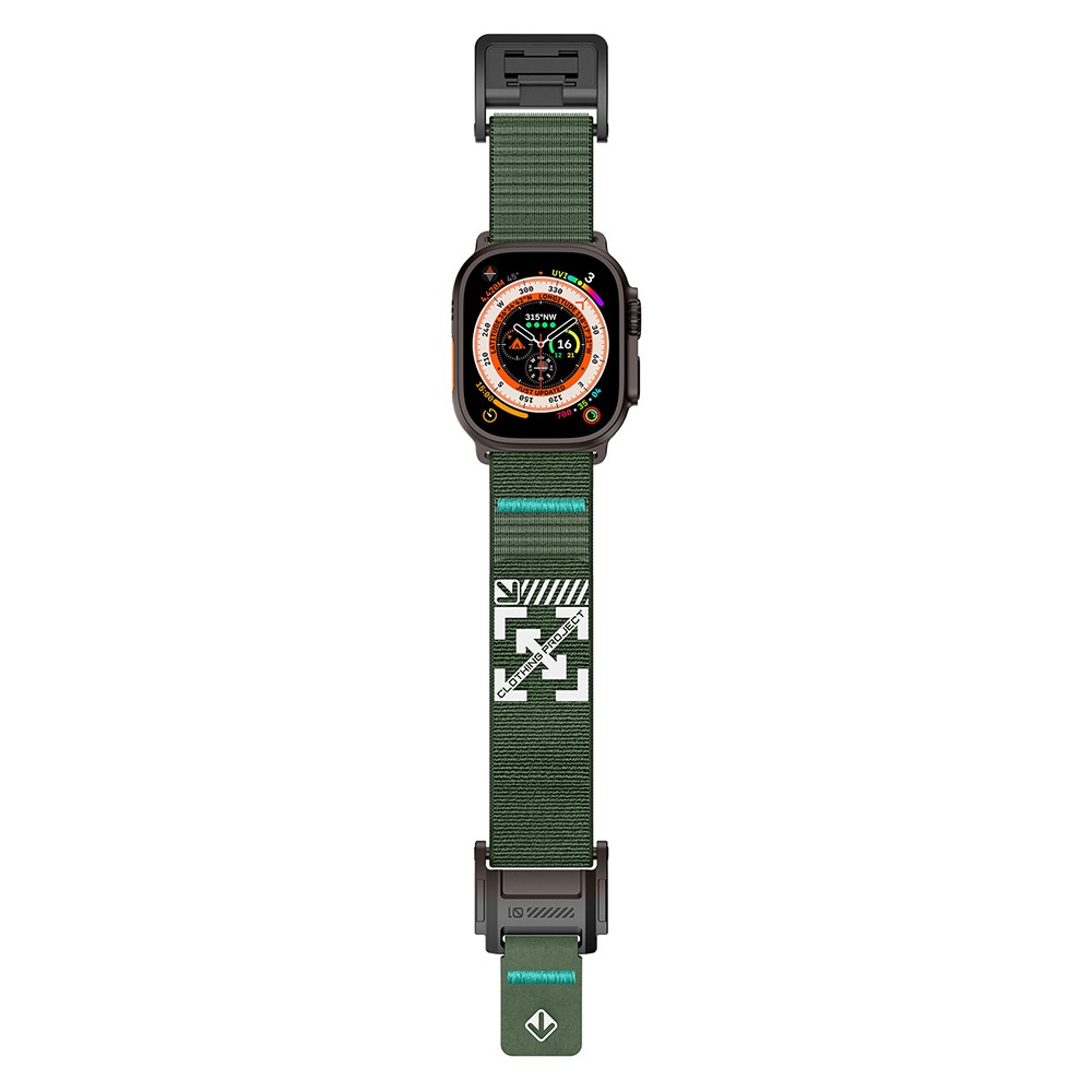 Apple Watch 7 45mm Uyumlu Zore KRD-154 Naylon Kumaş Hasır Örgülü Kordon - 7