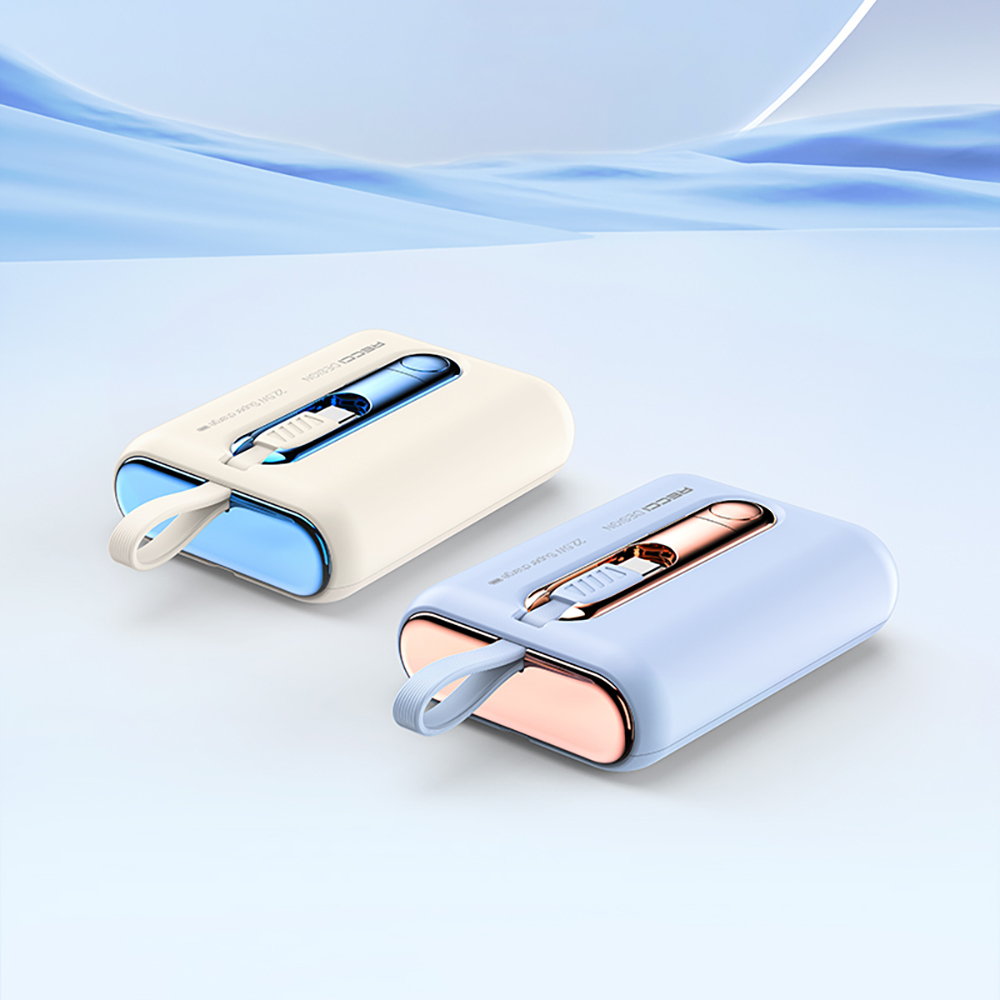 Recci RPB-P12C PD 20W Askı İpli Hızlı Şarj Özellikli Type-C Kablolu Powerbank 22.5W 9000mAh - 12