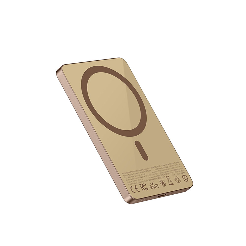 Recci RP33 PD 20W Ultra İnce Led Göstergeli Hızlı Şarj Özellikli Wireless Powerbank 15W 5000mAh - 1